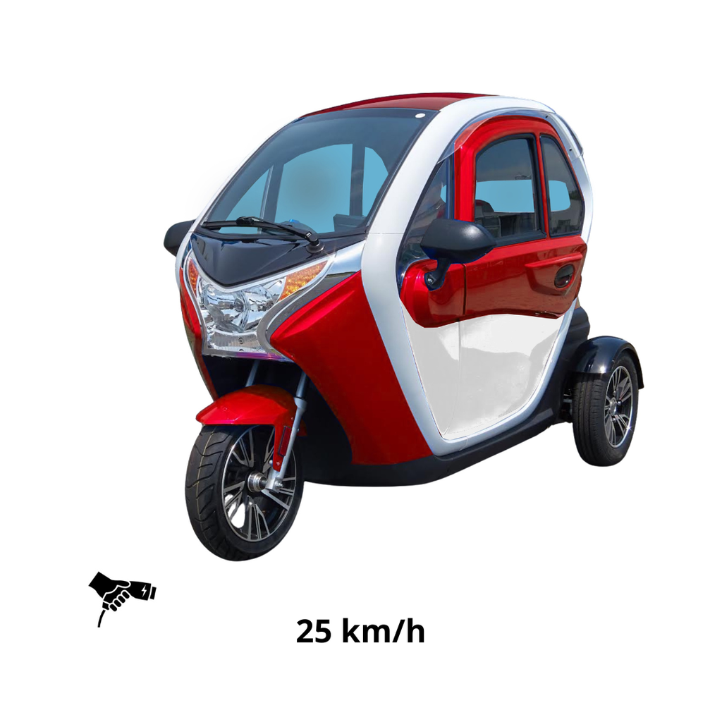 ELBLESK Tříkolka (Red-white, Olověná gelová baterie, 25 km/h)